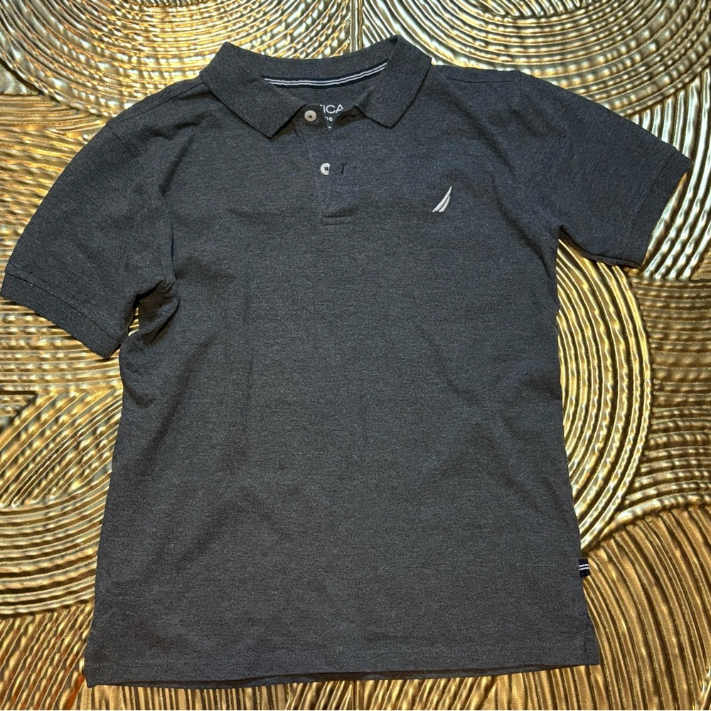 Nautica Boy's Charcoal Polo Shirt